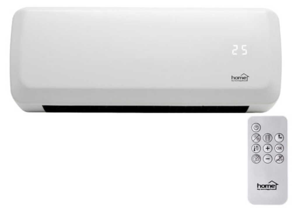 Aeroterma de perete cu ventilator, 2 trepte de incalzire 1000 W _ 2000 W, sesizare geam deschis, oprire automata in caz de supraincalzire Home FKF 42201