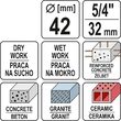Carota diamantata pentru beton 5/4
