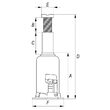 Cric hidraulic cilindric 5t Yato YT-1702 1