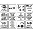 Vitrina frigorifica cu refrigerare 400L negru Yato YG-05045 11