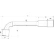 Cheie tubulara cu cot tip L CR-V 28 mm Yato YT-1648 1