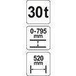 Presa hidraulica 30 tone - 795 mm Yato YT-55582 3
