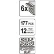 Dulap cu scule profesional 6 sertare echipat complet cu 177 piese Yato YT-5530 14