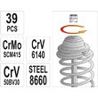 Set chei fixare amortizoare 39 buc Yato YT-0628 3
