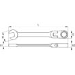 Cheie combinata articulata cu clichet 13 mm Yato YT-1679 1
