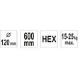 Malaxor hex 120 x 600mm Yato YT-5500 1