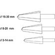 Set alezoare, 3 - 14, 8 - 20, 16 - 30 mm Yato YT-44730 5