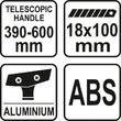 Razuitor flexibil pentru geamuri maner telescopic 390-600 mm Yato YT-7551 3