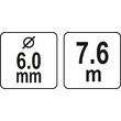 Spirala pentru canalizare, tambur, 6mm,7.6m, Yato YT-24991 5