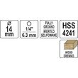 Burghiu pentru lemn cu prindere hex Yato YT-33869 5