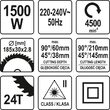 Circular banc laser,1500W,185x30x2.8 mm Yato YT-82172 5