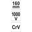 Cleste decablator vde 160 mm 1000v Yato YT-21160 5