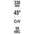 Cleste cu varf ascutit lung, 45 grade, 340mm Yato YT-20401 3