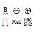 Set surubelnite lacatuserie 8 buc svcm55 Yato YT-2670 2