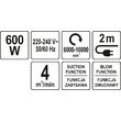 Suflanta pentru gradina de 600 W cu functie de aspirare Yato YT-85170 3