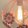 Pendul Peri Flowers Roz 1XE27 60W 70cm 1