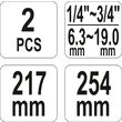 Set clesti strangere coliere 217 - 254 mm Yato YT-0645 3