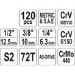 Trusa de tubulare 120 piese Yato YT-38801 5