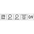 Cheie pentru sonda lambda 22mm Yato YT-17515 5