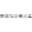 Aparat de taiat gresie 800 mm cu laser Yato YT-37022 5