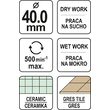 Carotă diamantată plăci ceramice 40mm Yato YT-60431 3