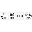 Malaxor hex 70 x 400mm Yato YT-5497 2