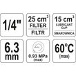 Filtru cu reductor si rezervor de ulei 1/4'' Yato YT-2384 2