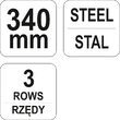 Perie sarma cu rascheta 3rinduri 340mm Yato YT-6331 1