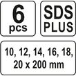 Set burghie elicoidale lemn10-20mm/200 Yato YT-3300 2