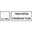 Pompa de picior cu manometru 2 cilindri Yato YT-7350 3