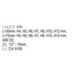 Set biti hex 15 piese Yato YT-0413 2