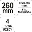 Perie sarma maner plastic 4rinduri 260mm Yato YT-6338 2