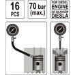 Tester de compresie pentru motor diesel 16 piese Yato YT-7307 3
