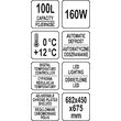 Vitrina frigorifica 160 w, 100 l, 682 x 450 x 675 mm Yato YG-05022 9