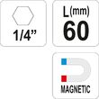 Cap surubelnita cu magnet 1/4