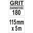 Smirghel 115 mm, 5 m, granulare P180 Yato YT-8446 2