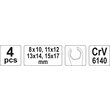 Set 4 chei inelare semideschise Yato YT-0143 3