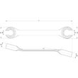 Cheie inelară semideschisă 22 x 24 mm Yato YT-0140 1