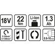 Autofiletantă cu doi acumulatori 18V, 22 Nm Sthor 78972 1
