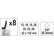 Set burghie plate pentru lemn 12-32mm, 8 buc 2