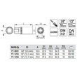 Cheie tubulară pentru bujii 21 mm 1/2” Yato YT-1254 2