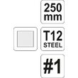 Pila patrata lacatuserie 250mm #1 Yato YT-6224 2