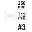 Pila plata pentru lacatuserie 250mm #3 Yato YT-6233 1