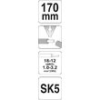 Decablator 170mm (1.0 mm 3.2mm) Yato YT-2276 2