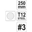Pila rotunda lacatuserie 250mm #3 Yato YT-6236 1