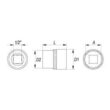 Chei tubulară bihexagonală 1/2 10 mm Yato YT-1272 1