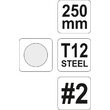 Pila rotunda 250mm #2 Yato YT-6232 1