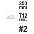 Pila semirotunda 250mm #2 Yato YT-6231 1