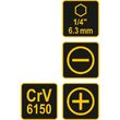 Surubelnita 6 mm PH2 2 in 1 Vorel 64952 6