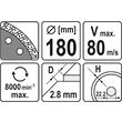 Disc diamantat turbo 180 mm Yato YT-6024 1